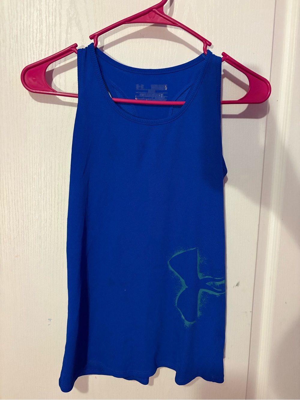 Under Armour Royal Blue Tank Top with Neon Green Logo